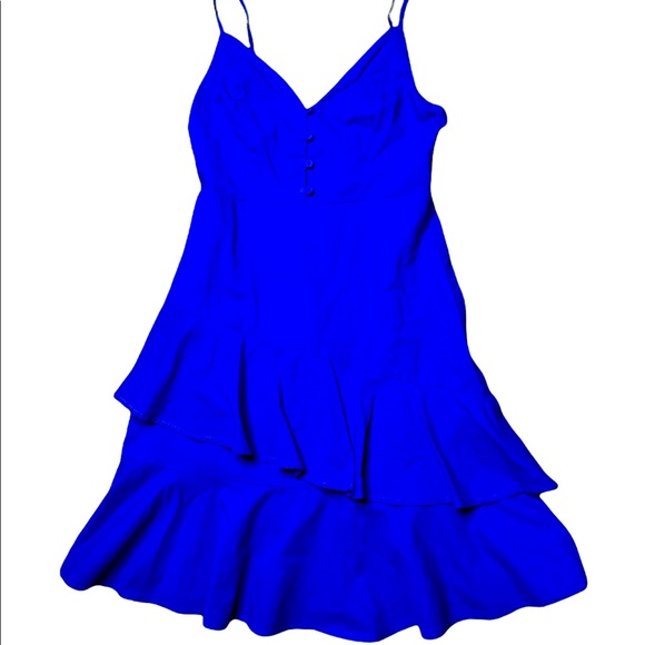Lulus Dresses & Skirts - COPY - Lulus royal blue Ruffle Dress Size small